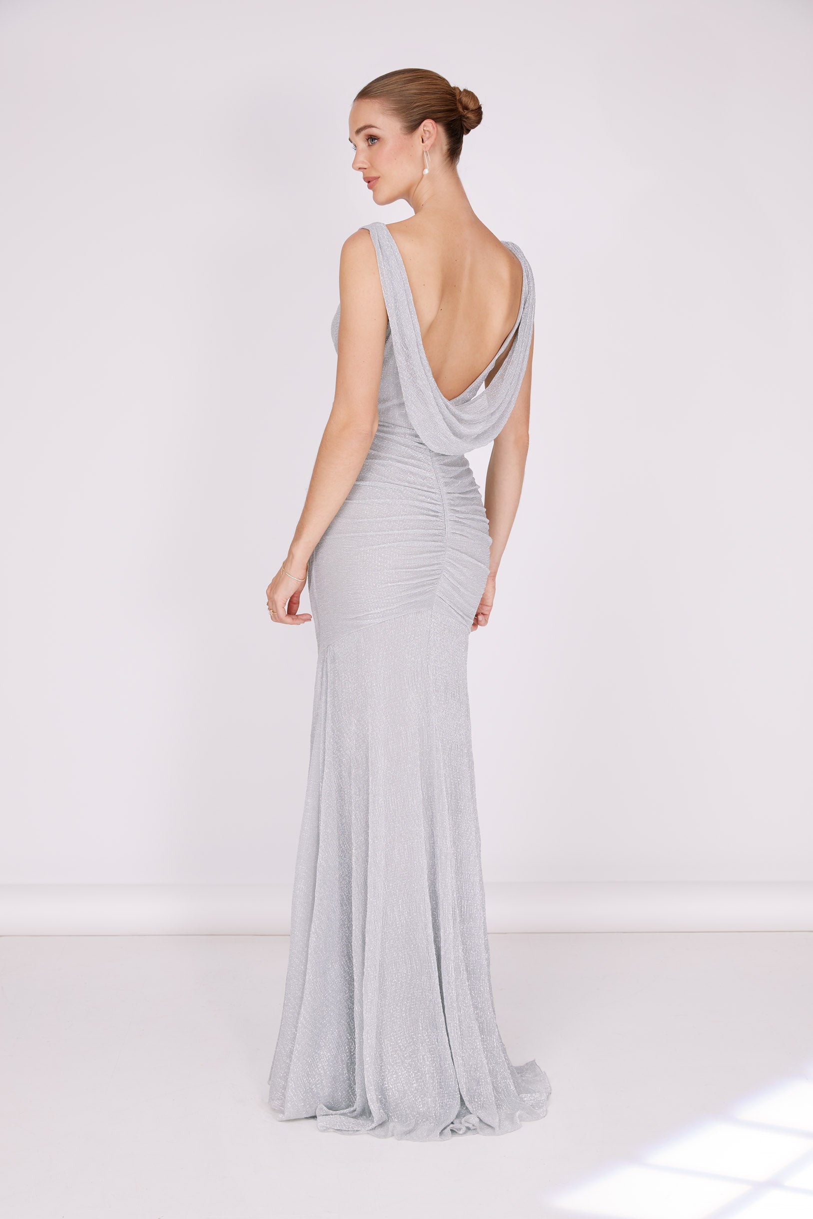 Silver grey bridesmaid hot sale dresses uk